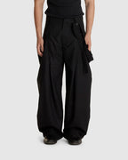 Layered Panel Trousers Black