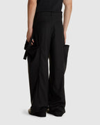 Layered Panel Trousers Black