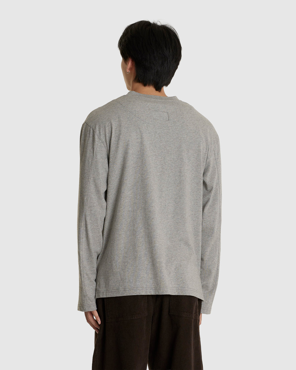 Interweaved Silk & Cotton Henley Shirt