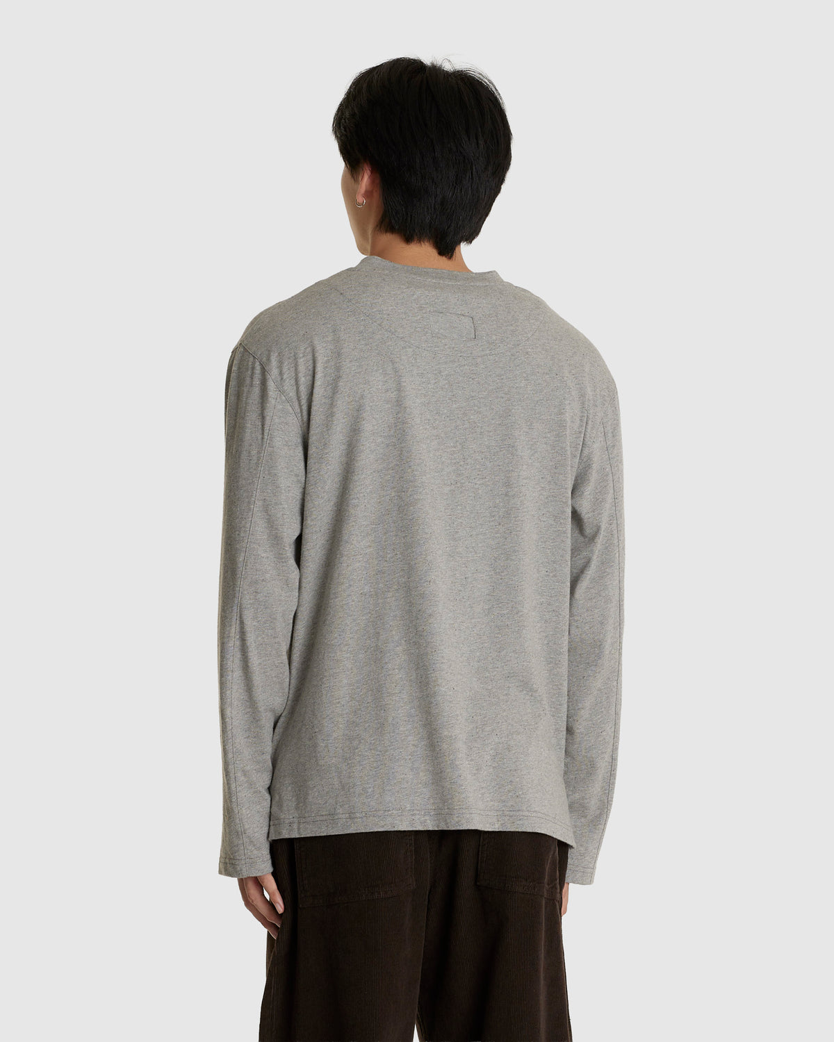 Interweaved Silk & Cotton Henley Shirt