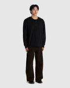 Kuyto L/S Henley T-Shirt Black