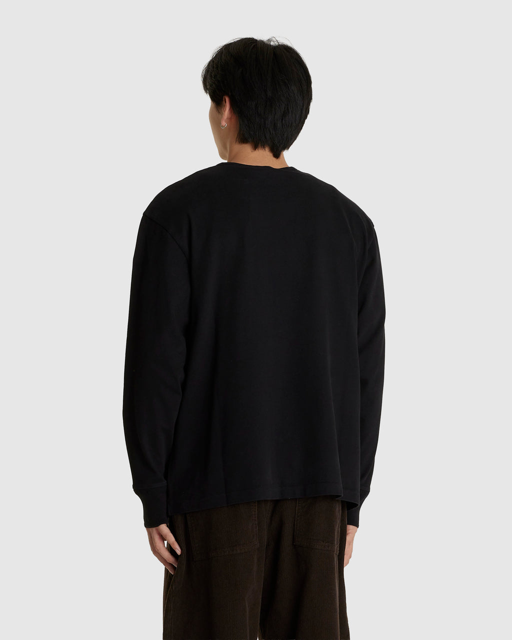 Kuyto L/S Henley T-Shirt Black