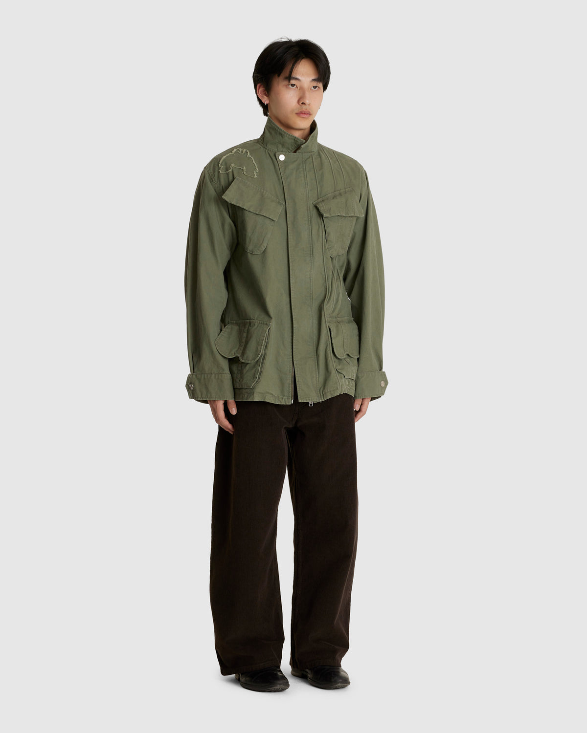 Wide BDU Over Shirt Khaki