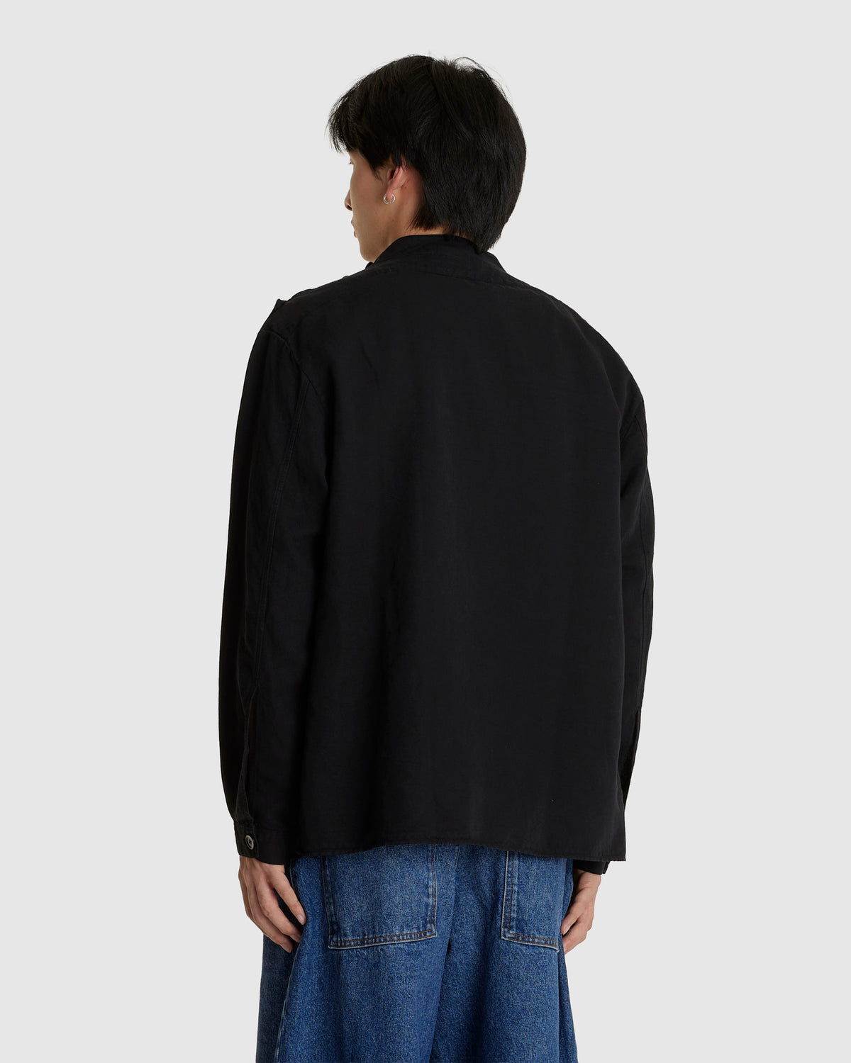 Holkham Stand Collar Popover Shirt