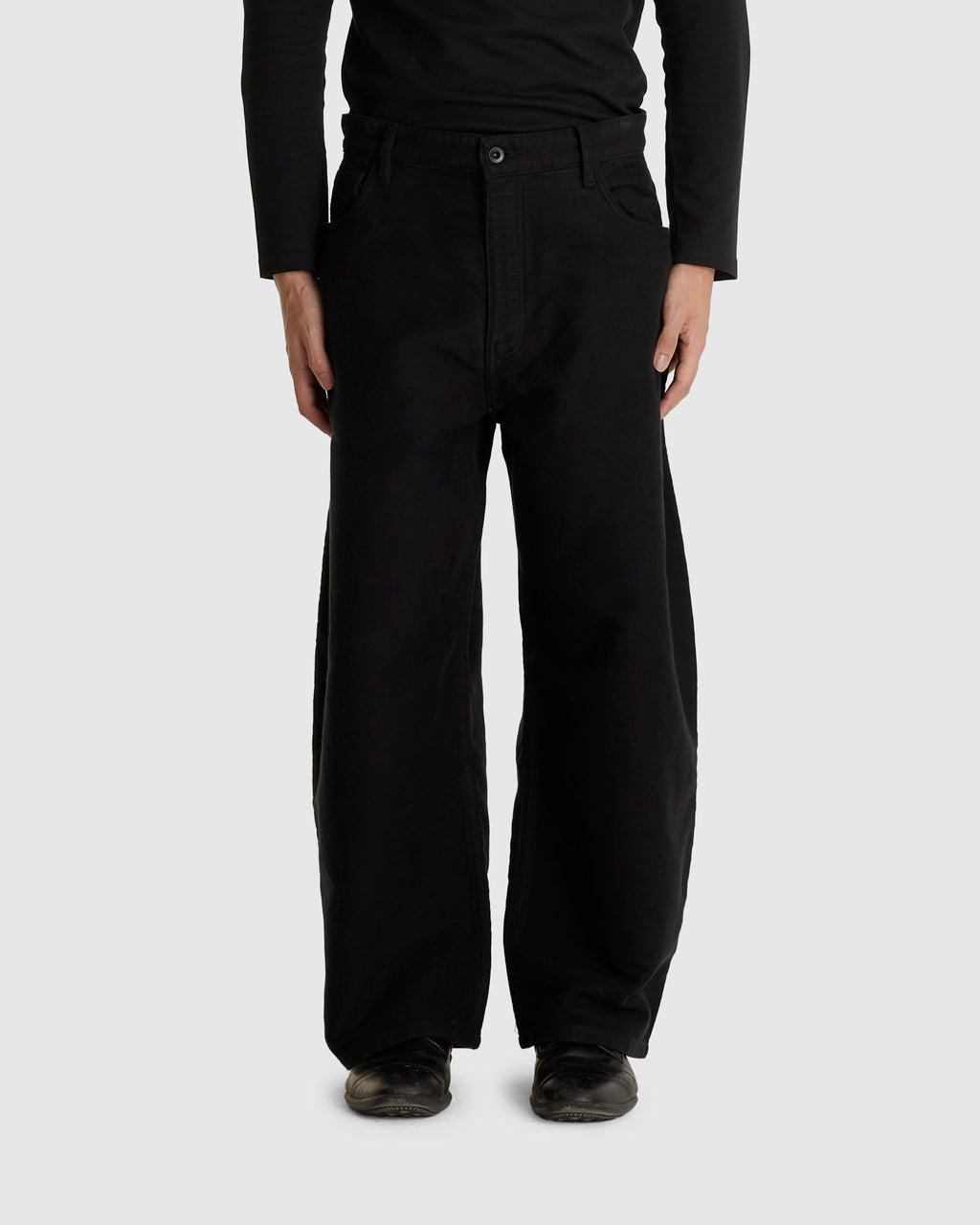 Paolo Volume Pants Moleskin Black