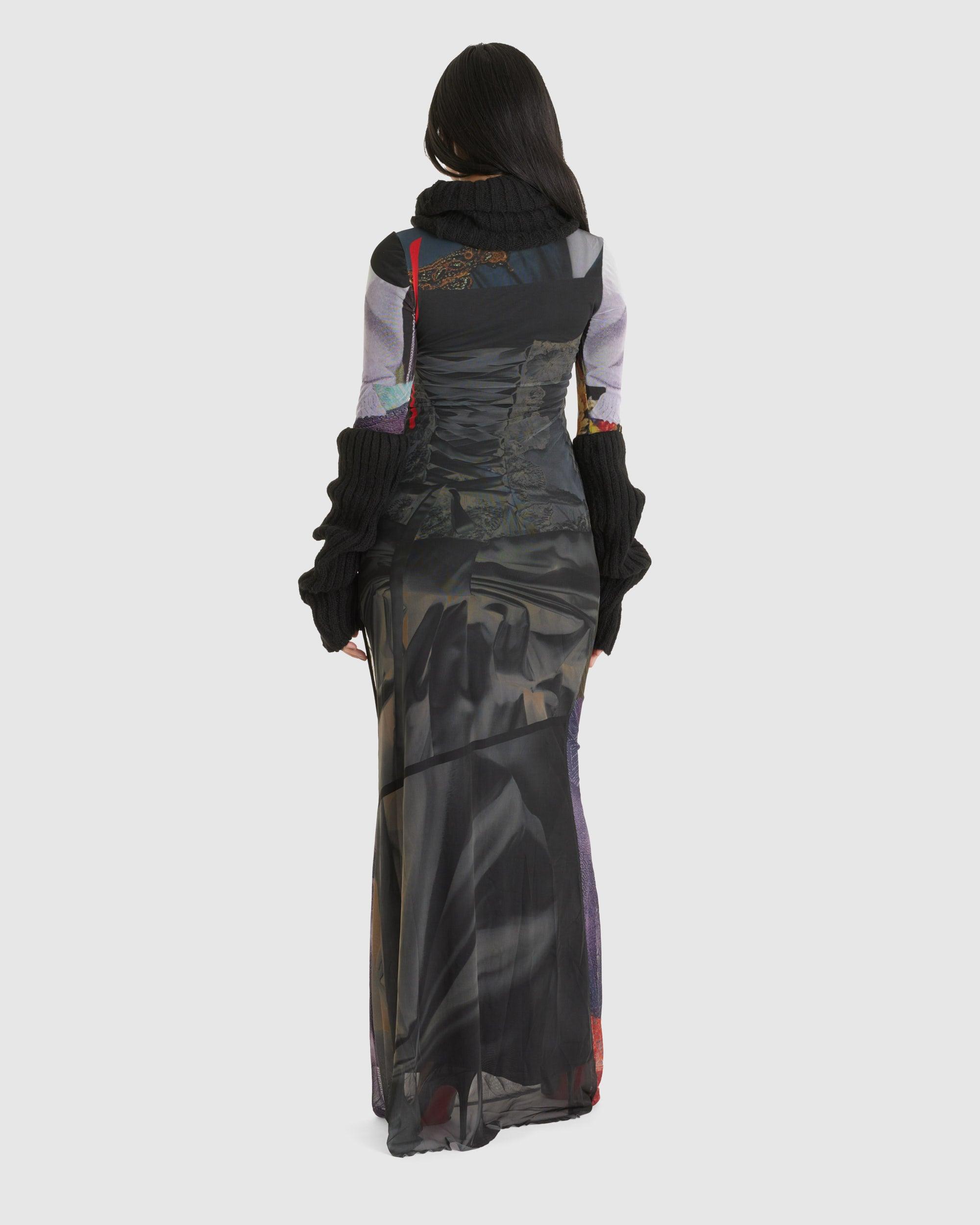 Mesh Turtleneck Dress