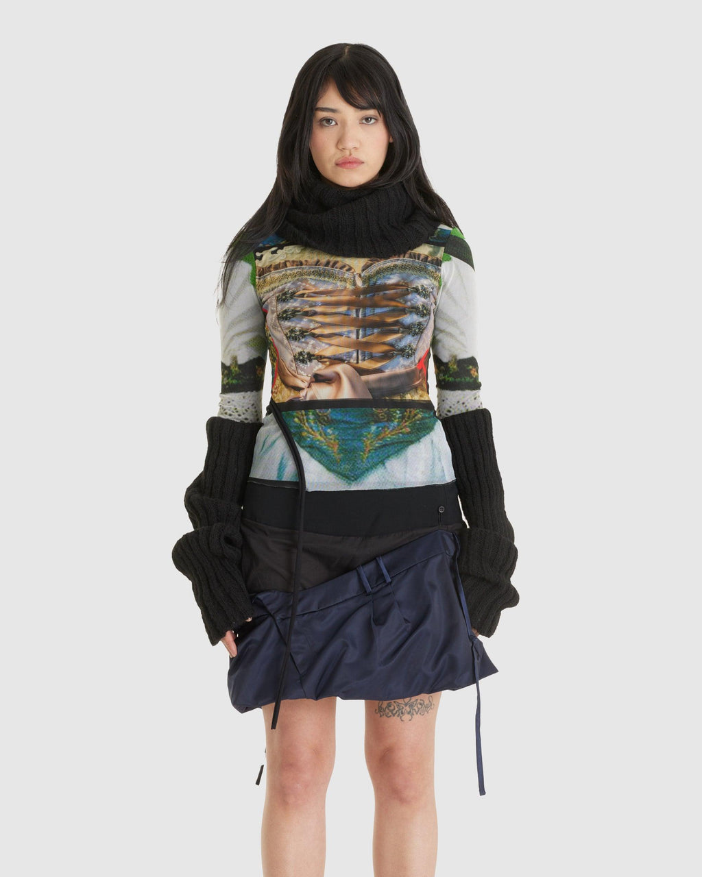 Mesh Longsleeve Turtleneck