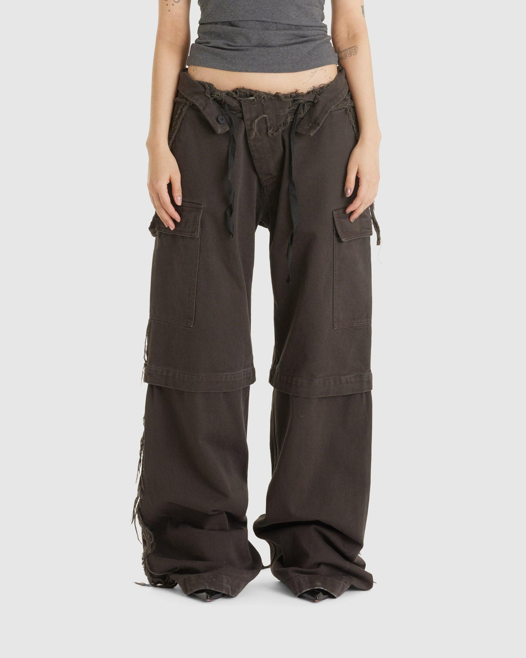 Baggy Cargo Pants Brown (W)