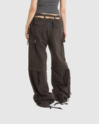 Baggy Cargo Pants Brown (W)