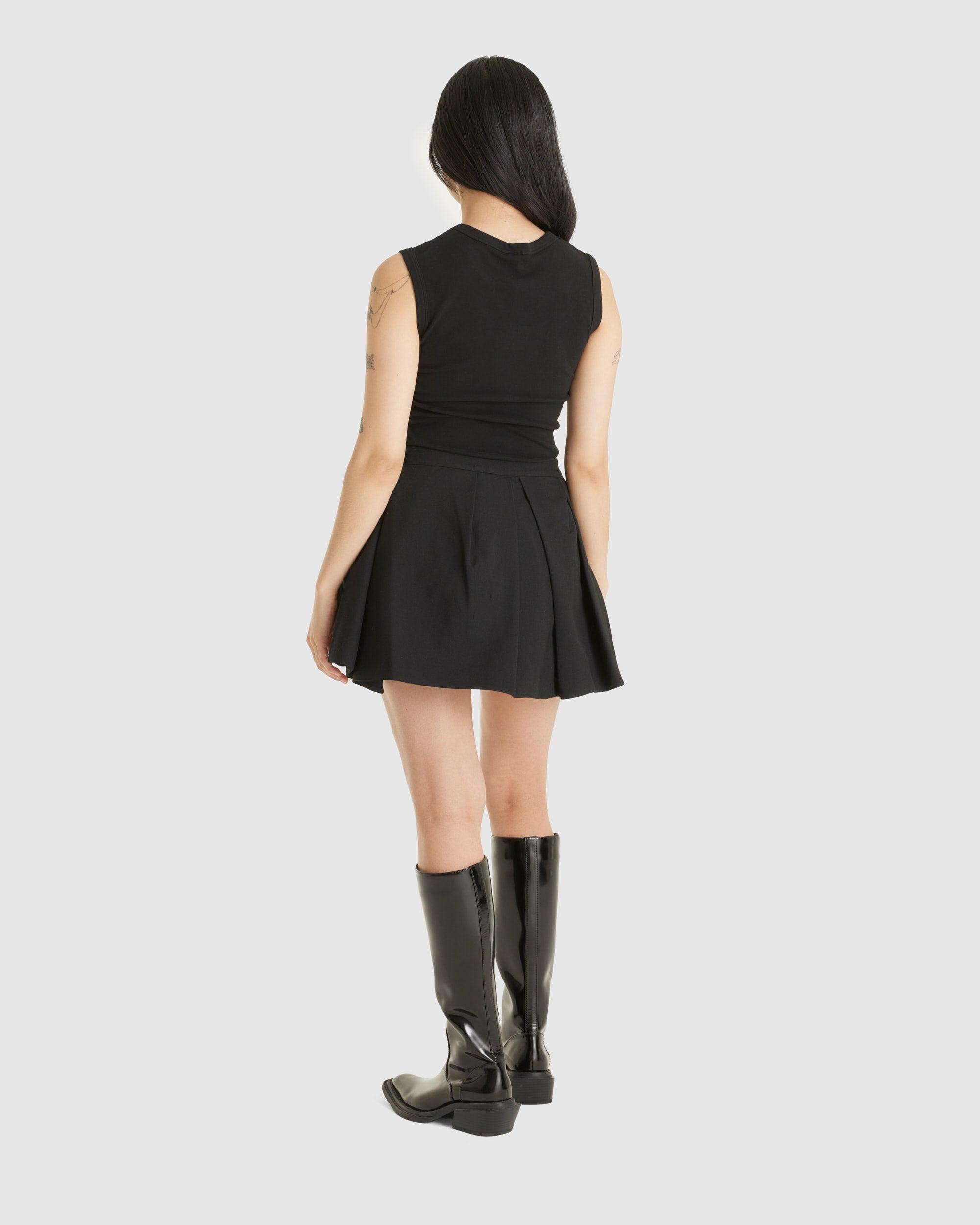 Irregular Pleated Skirt