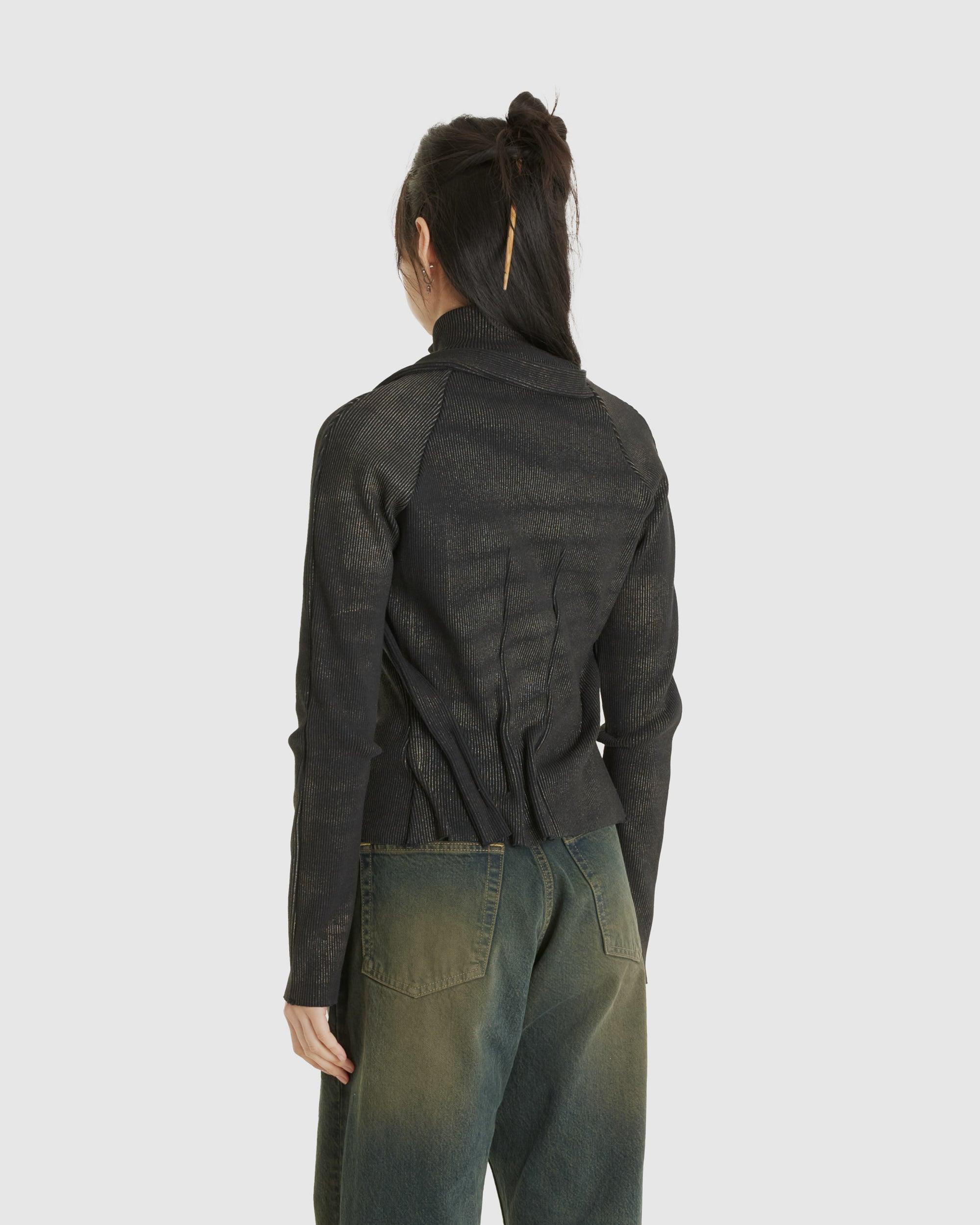 Coumba Twisted Cardigan with Pleats