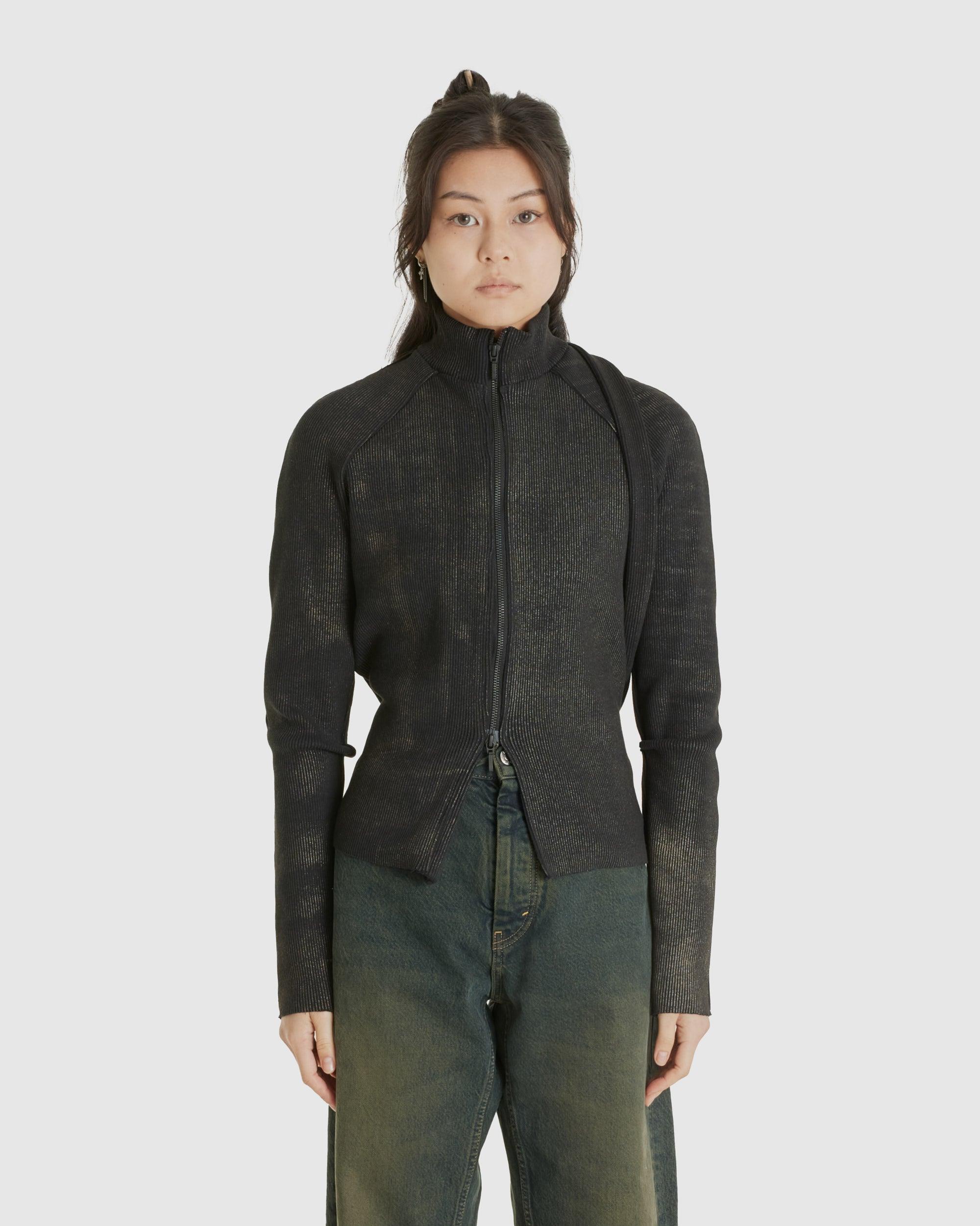 Coumba Twisted Cardigan with Pleats