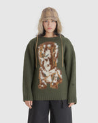 Shaggy Jacquard Dog Sweater
