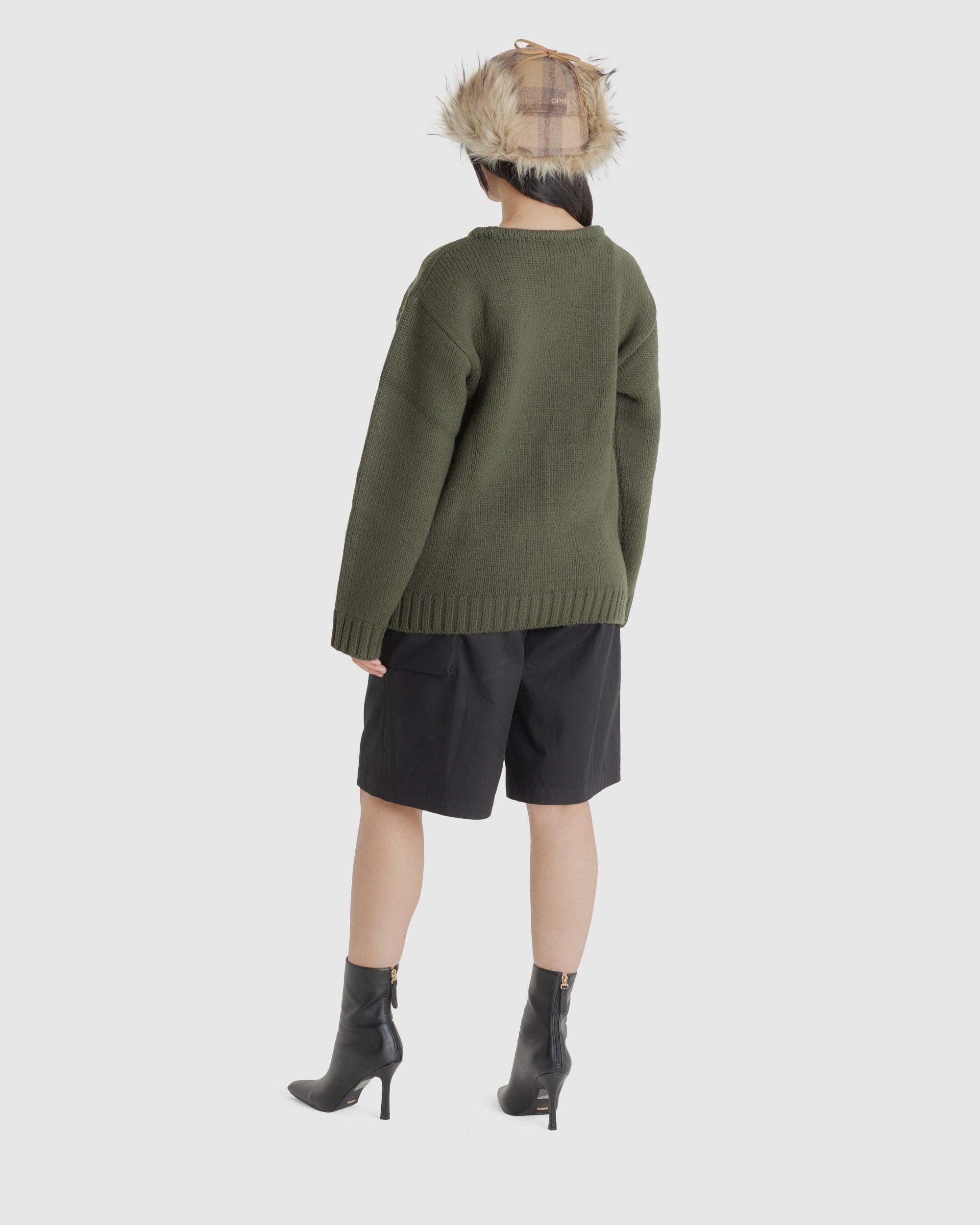 Shaggy Jacquard Dog Sweater