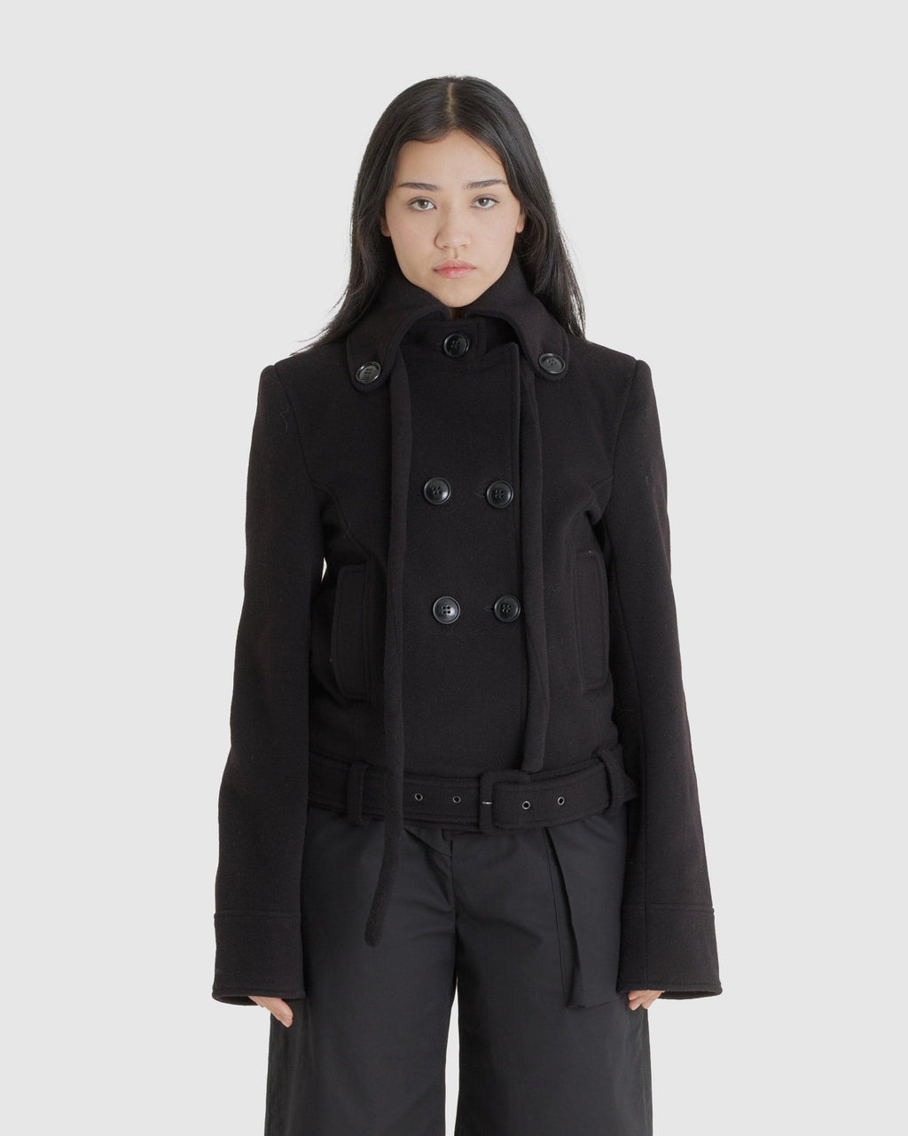 High Collar Jacket Black