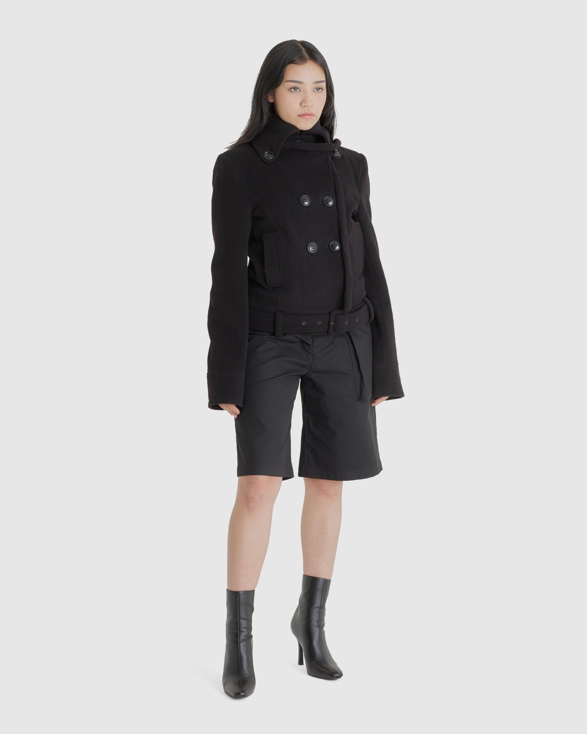 High Collar Jacket Black