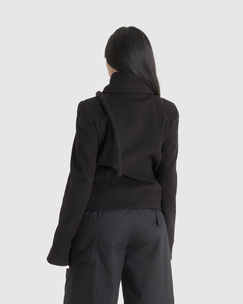 High Collar Jacket Black