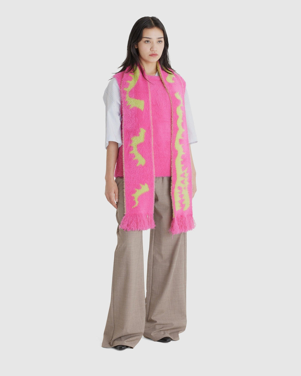 Fluffy Scarf Vest (W)