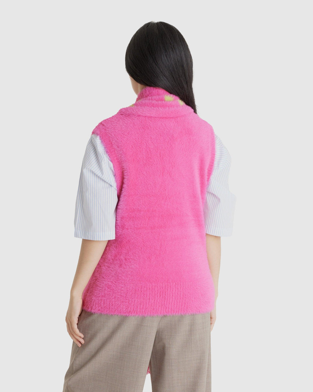 Fluffy Scarf Vest (W)