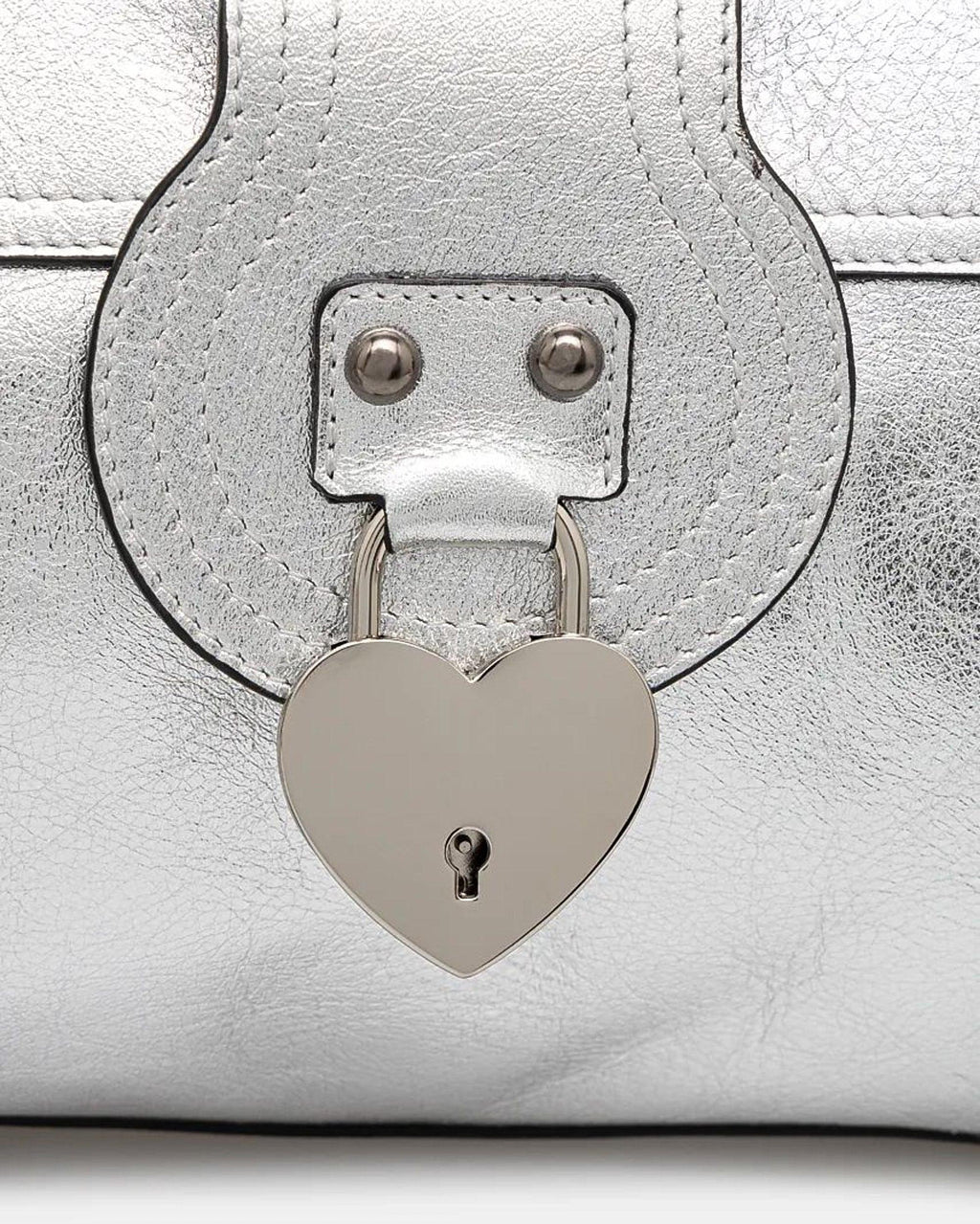 Neoprene Leather Bag Silver