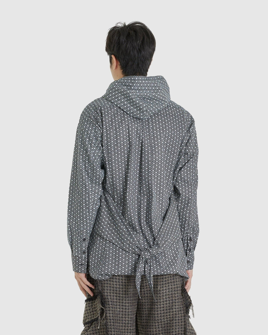 Hooded Cross Knot Shirt