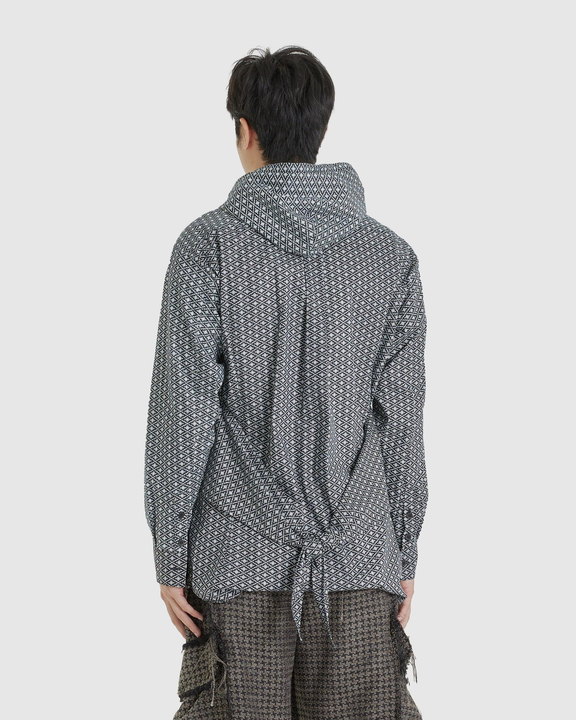 Hooded Cross Knot Shirt