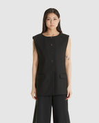 Oversized Button-up Vest