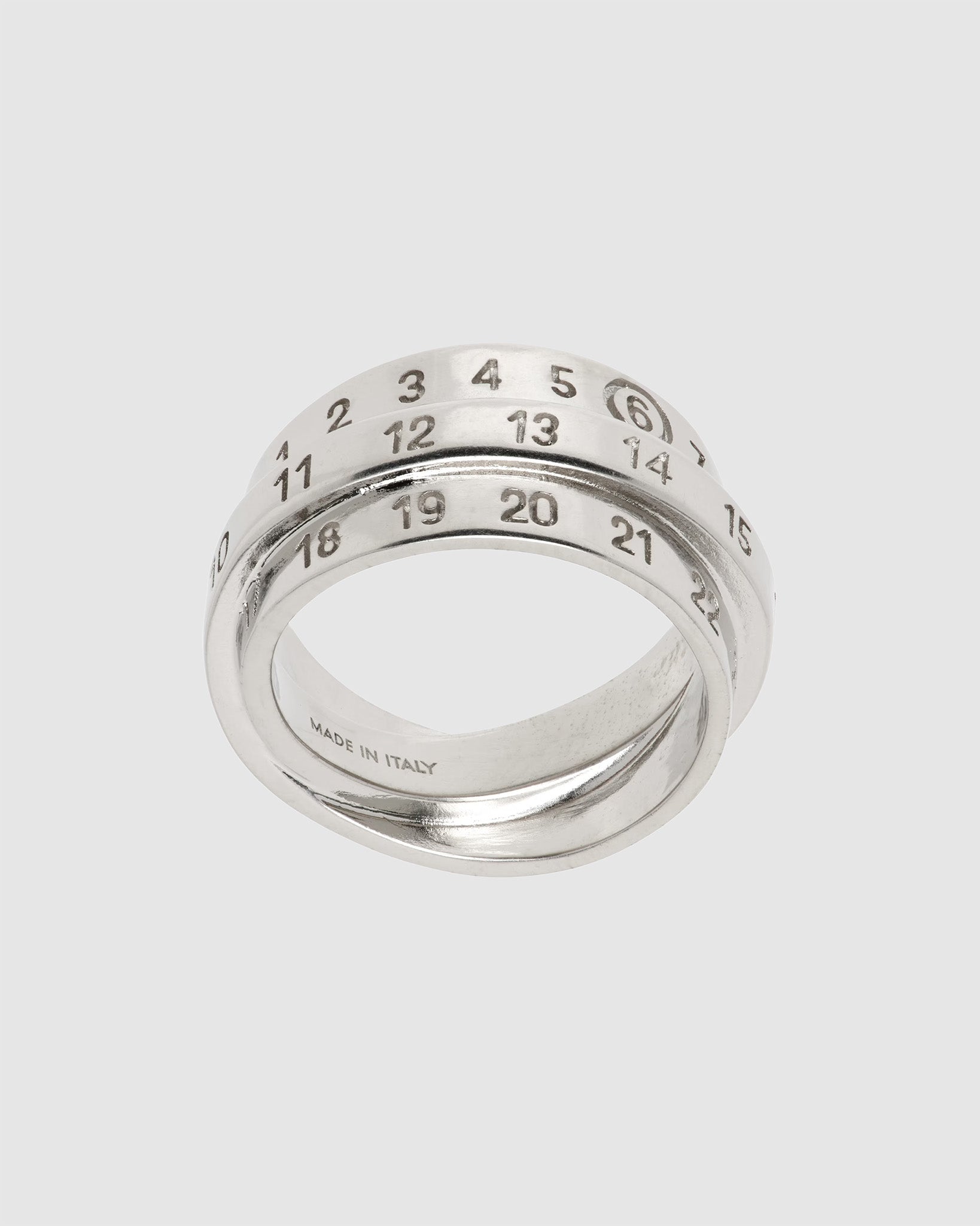 MM6 Triple Logo Ring SIlver – Chinatown Country Club