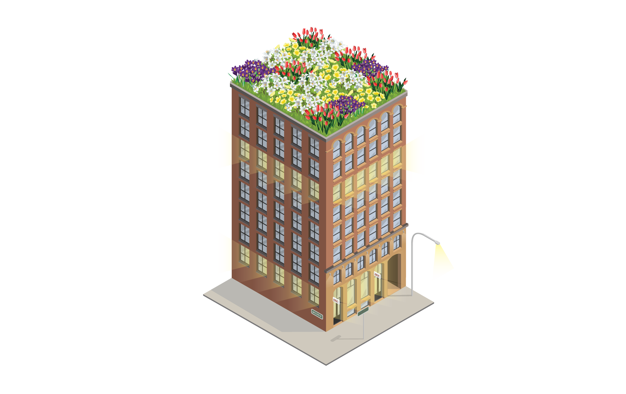 Isometric Building of Chinatown Country Club Clothing Store and Chinatown Country Club Café in Sydney.