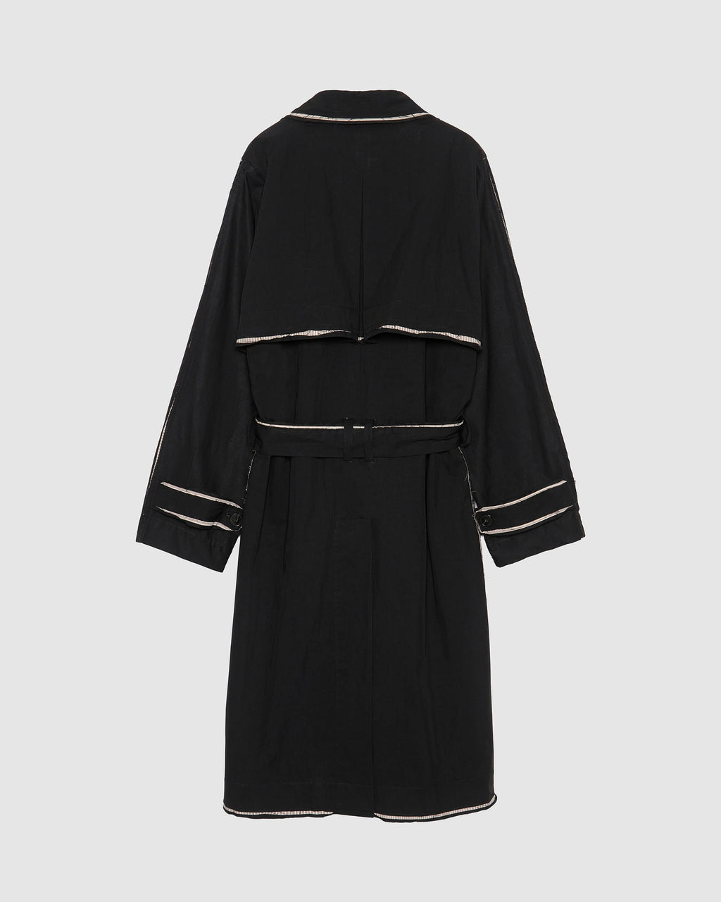 Cutaway Trench Coat Black