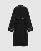 Cutaway Trench Coat Black