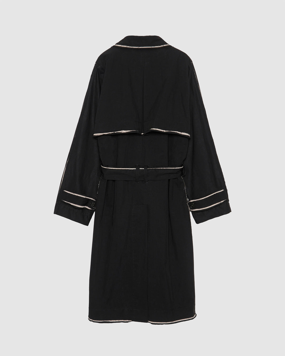 Cutaway Trench Coat Black