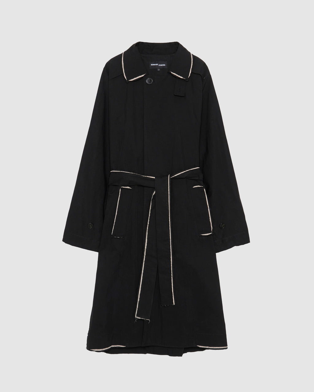 Cutaway Trench Coat Black
