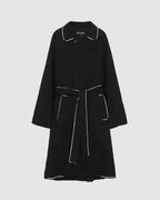 Cutaway Trench Coat Black