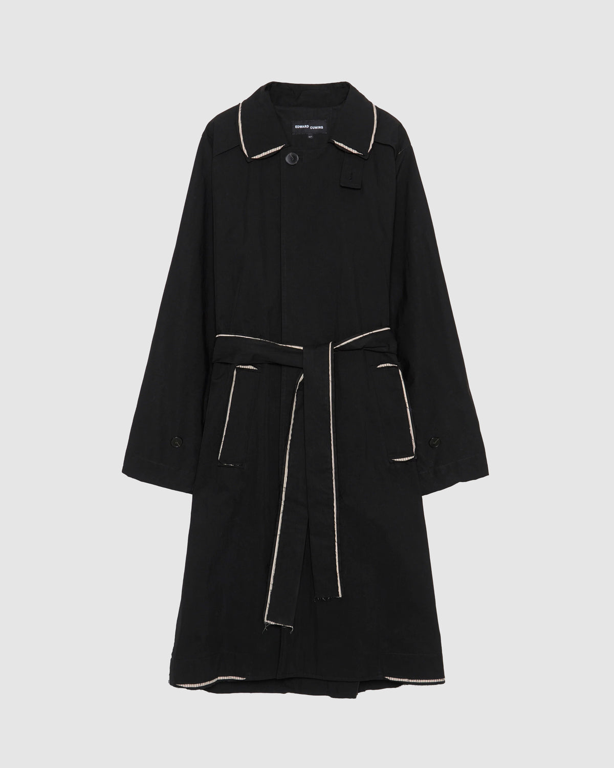 Cutaway Trench Coat Black