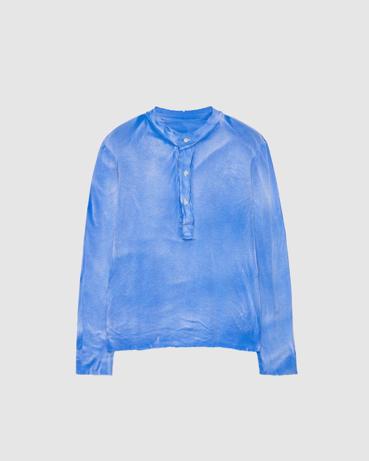Stacked Henley Washed Blue