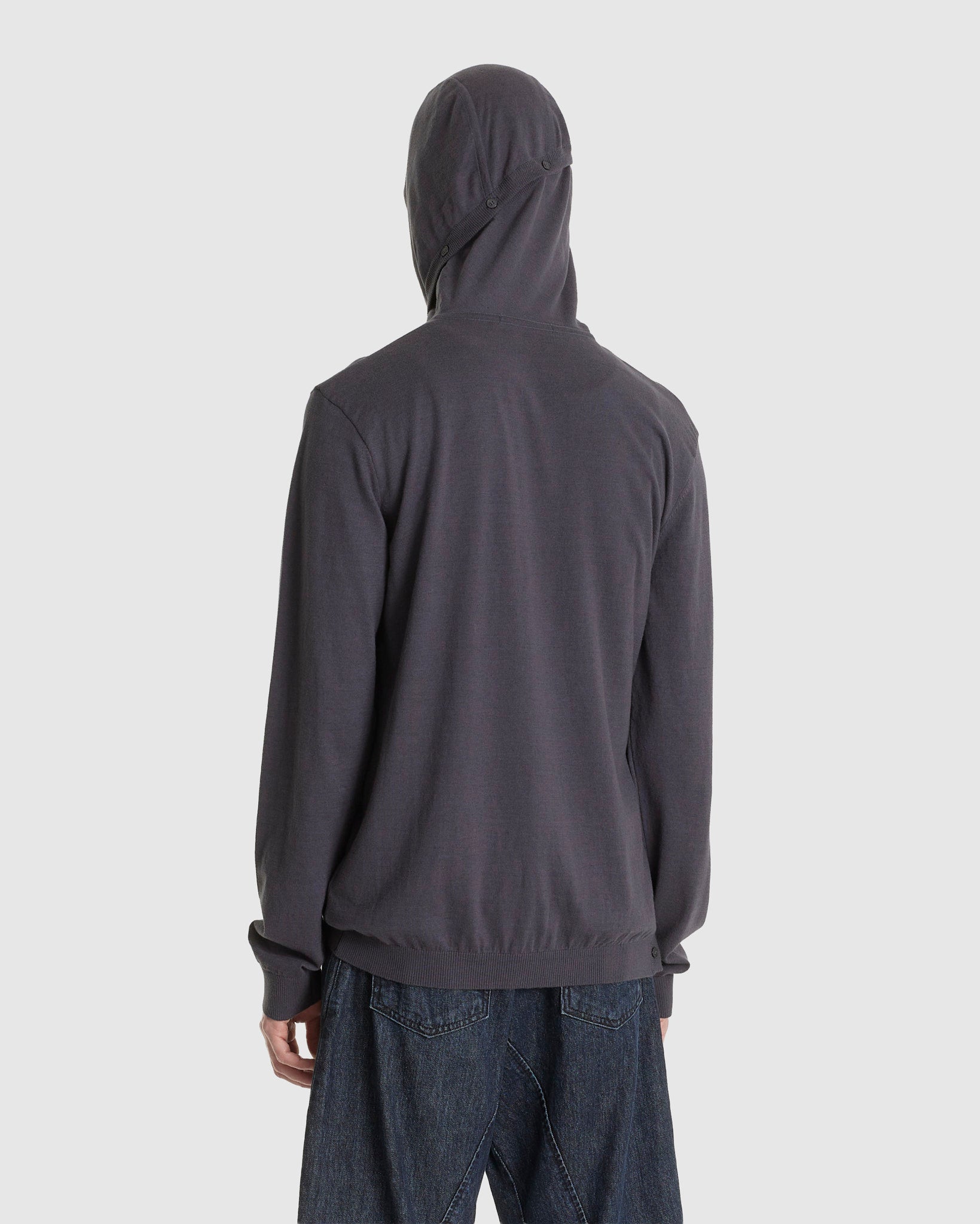 8.0 Knit Hoodie Centre Charcoal