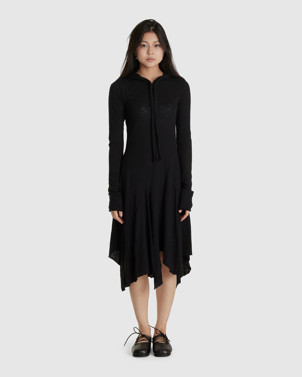 Hooded Jersey Dress