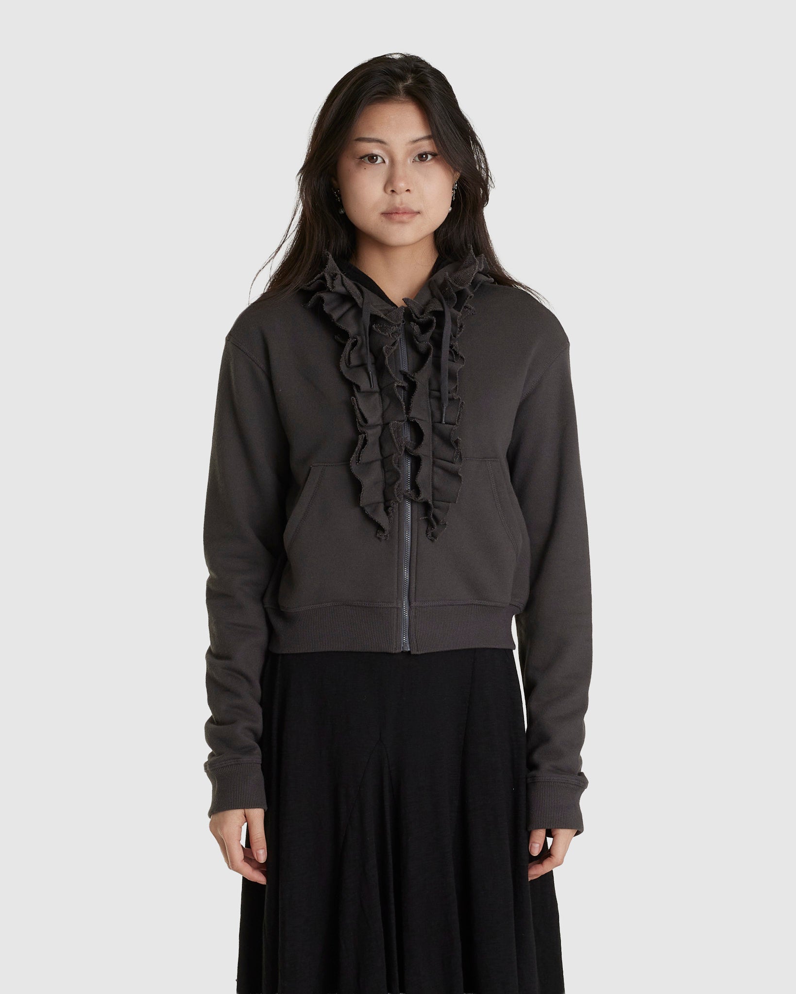Ruffle Hoodie