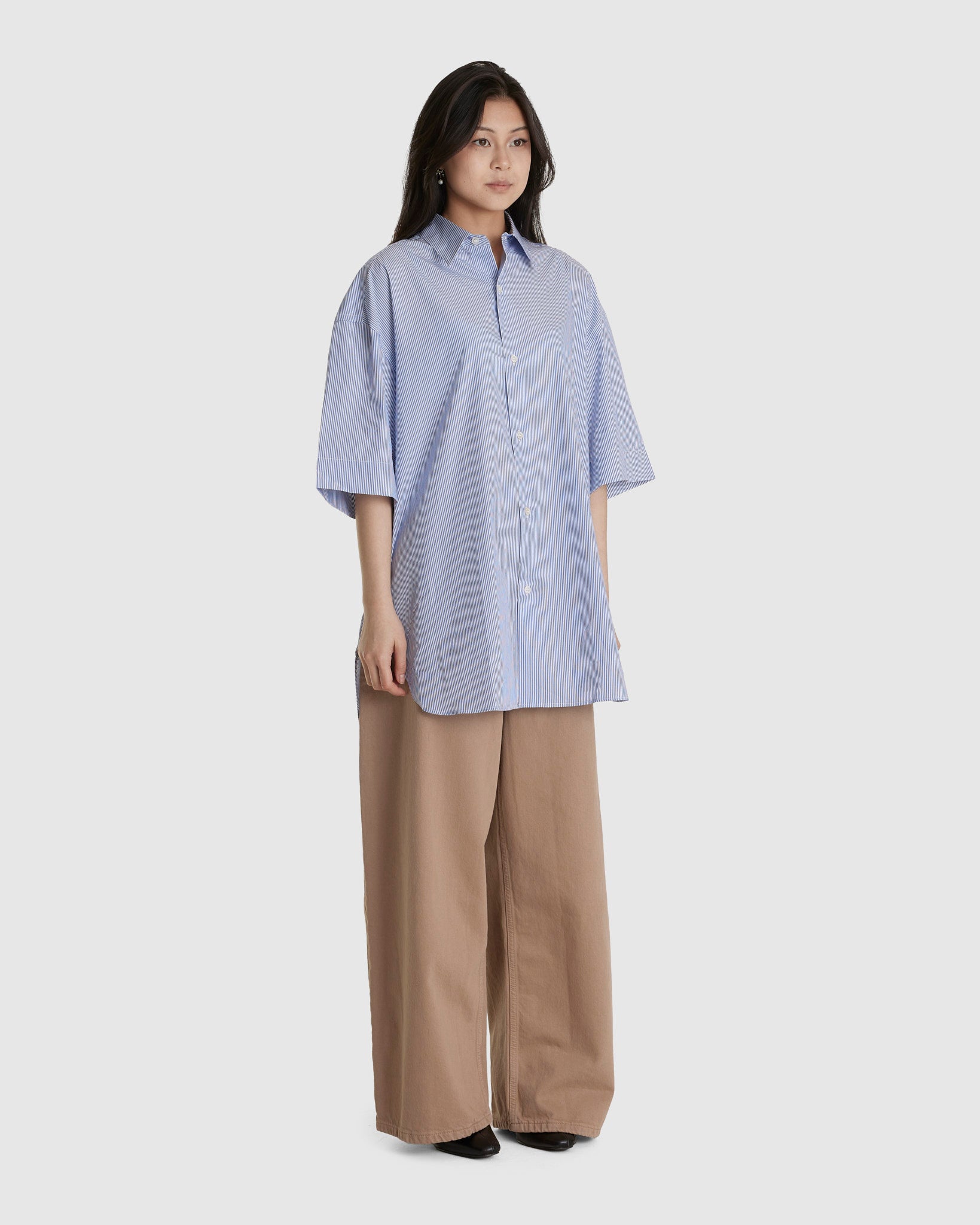 Short Sleeve Shirt Blue/White (W)