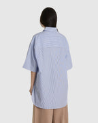 Short Sleeve Shirt Blue/White (W)
