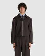 Mini Jacket Havana Brown Chain Wool