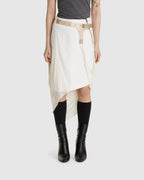 Graphic Wrap Skirt w/ Garter Belt