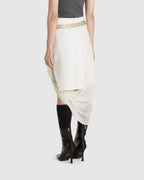 Graphic Wrap Skirt w/ Garter Belt