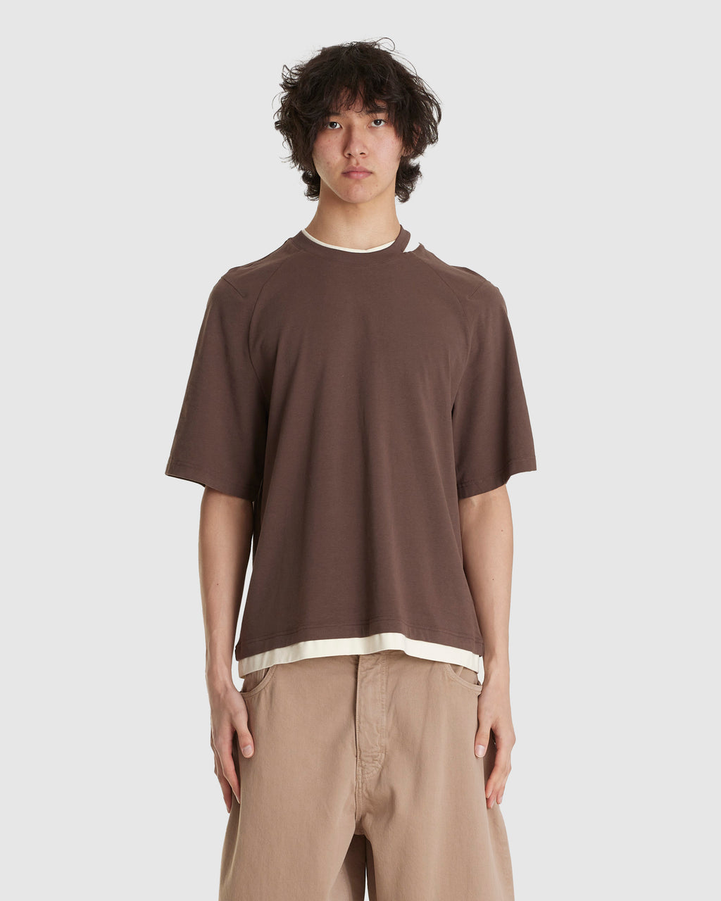 Basic Boy T-Shirt SS Brown