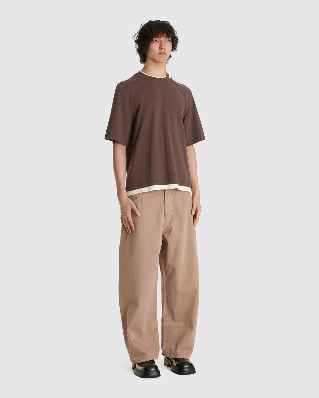 Basic Boy T-Shirt SS Brown