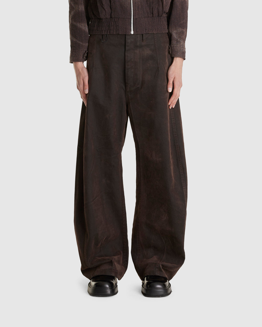 Washed Pina Trousers Brown