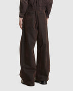 Washed Pina Trousers Brown
