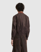 Sun-bleached Pleated Bomber Brown
