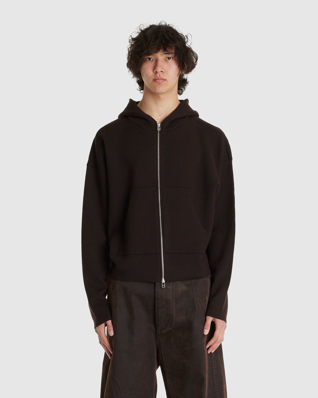 Ordo Knitted Parka Dark Brown